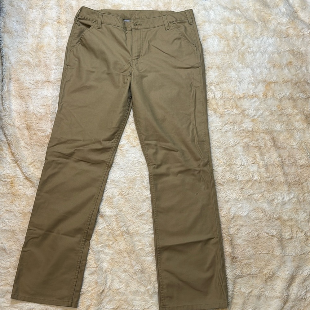Carhartt Women's Pants Dark Khaki Original Fit Rugged Professional
